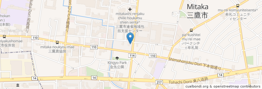 Mapa de ubicacion de 新勝庵 en Japan, Tokio, 三鷹市.