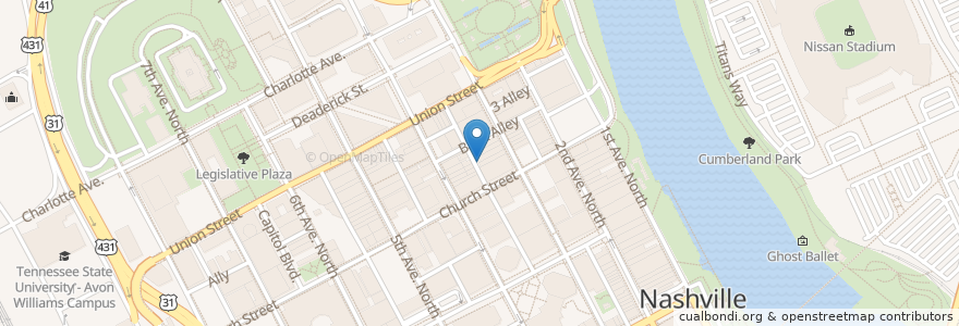 Mapa de ubicacion de Fleet Street Pub en 미국, 테네시, Nashville-Davidson.