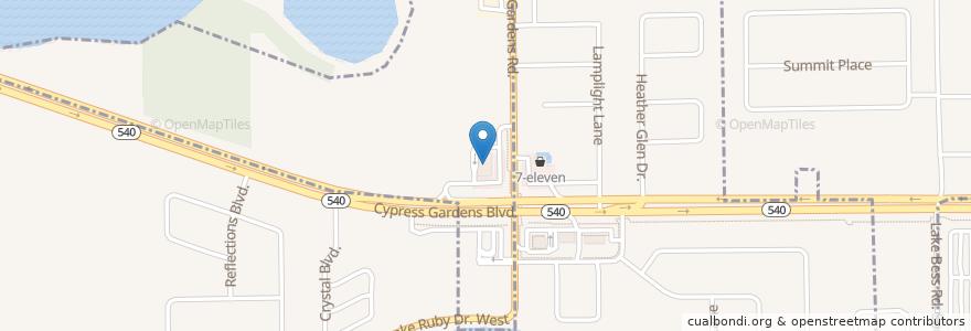 Mapa de ubicacion de CVS en Amerika Birleşik Devletleri, Florida, Polk County, Winter Haven.