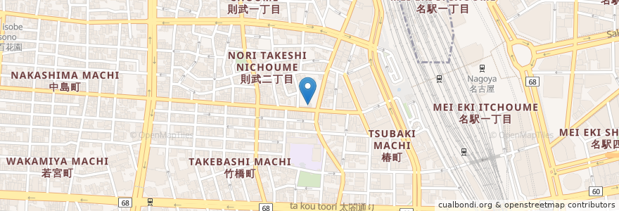 Mapa de ubicacion de 六三六 en Jepun, 愛知県, 名古屋市, 中村区.