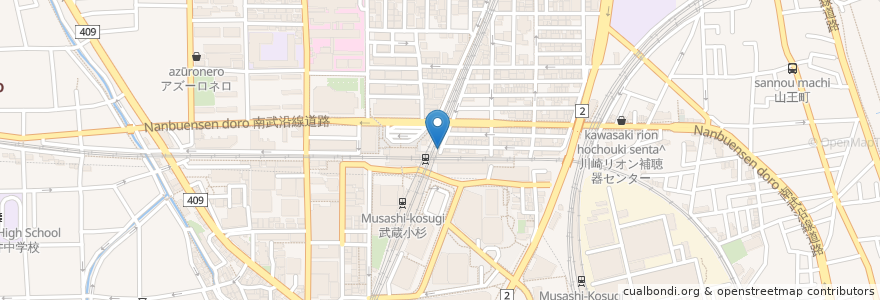 Mapa de ubicacion de TOKYU LIFIA en Japan, Kanagawa Prefecture, Kawasaki, Nakahara Ward.