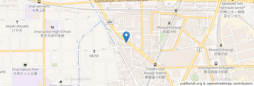 Mapa de ubicacion de 大塚歯科クリニック en 日本, 神奈川縣, 川崎市, 中原区.