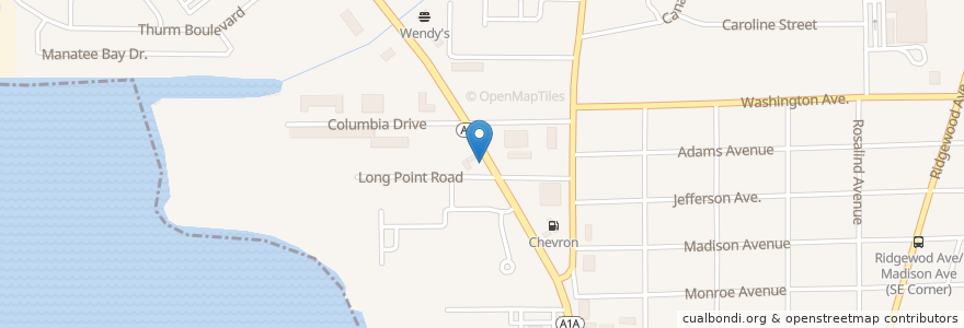 Mapa de ubicacion de Mobil en 미국, 플로리다주, Brevard County, Cape Canaveral.