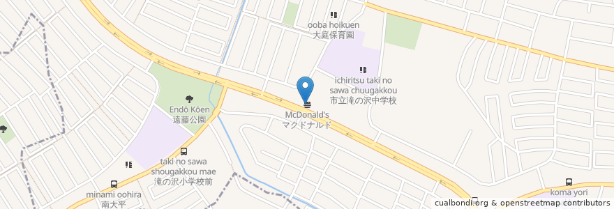 Mapa de ubicacion de マクドナルド en Япония, Канагава, Фулзисава.