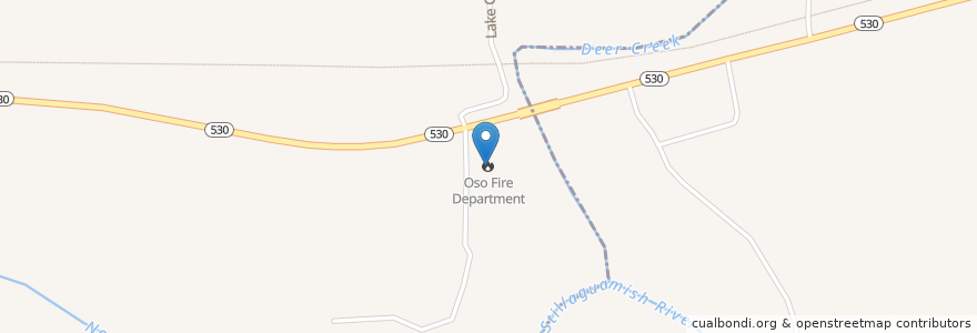 Mapa de ubicacion de Oso Fire Department en 미국, 워싱턴, Snohomish County, Oso.