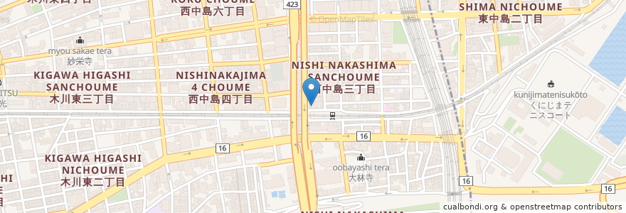 Mapa de ubicacion de 鶏屋 だもん en Japon, Préfecture D'Osaka, 大阪市, 淀川区.