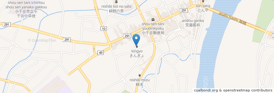 Mapa de ubicacion de きんぎょ en Japan, 新潟県, 小千谷市.