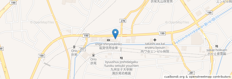 Mapa de ubicacion de 西日本シティ銀行 en Japonya, 福岡県, 北九州市, 八幡西区.