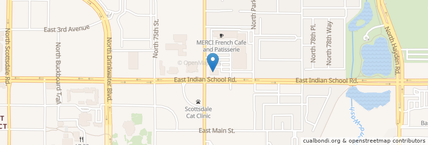 Mapa de ubicacion de 1st Bank en États-Unis D'Amérique, Arizona, Maricopa County, Scottsdale.