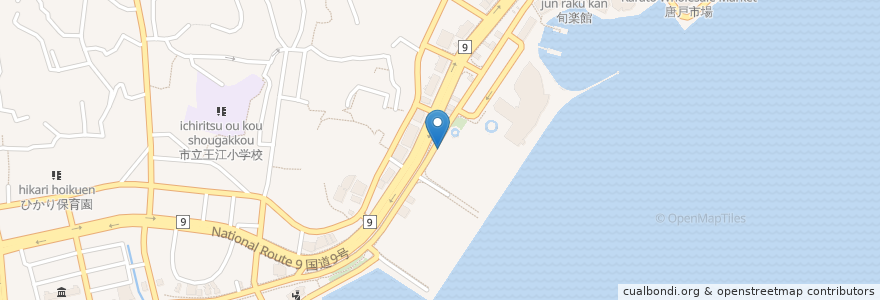 Mapa de ubicacion de スターバックス en 日本, 山口县, 下关市.