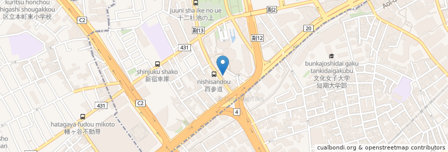 Mapa de ubicacion de 味咲家 en Japonya, 東京都, 新宿区, 渋谷区.