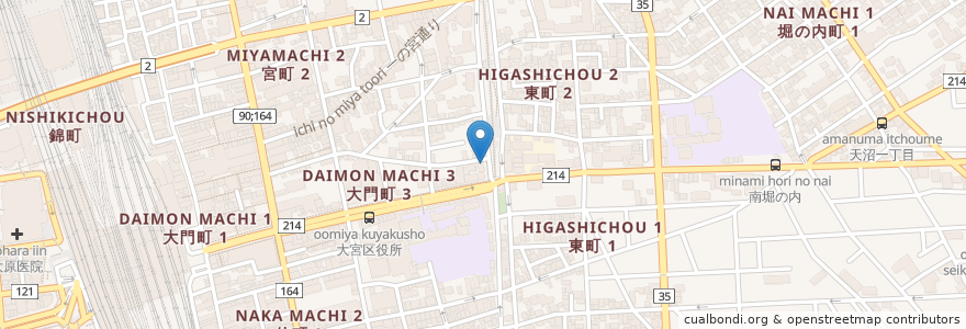 Mapa de ubicacion de 神家食堂 en Japão, 埼玉県, さいたま市, 大宮区.