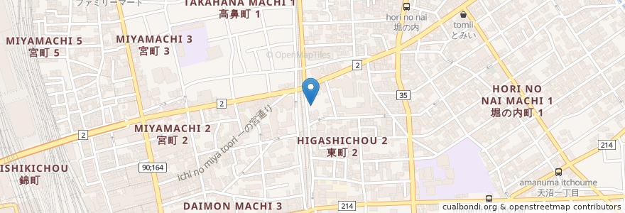 Mapa de ubicacion de 天満神社 en 日本, 埼玉県, さいたま市, 大宮区.