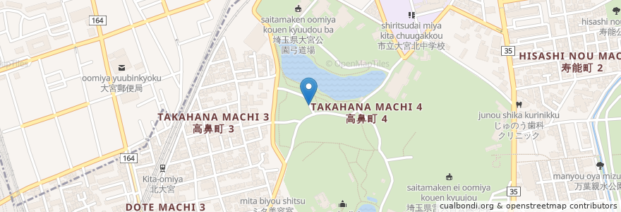 Mapa de ubicacion de 護国神社鳥居 en Japan, Saitama Prefecture, Saitama, Omiya Ward.
