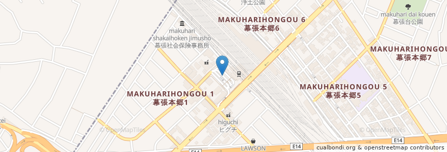 Mapa de ubicacion de 幕張本郷駅 en Japão, 千葉県, 習志野市, 花見川区.