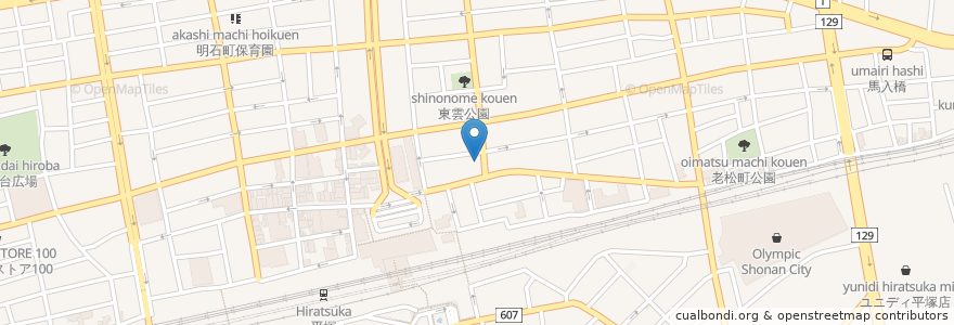 Mapa de ubicacion de 銀八鮨 en 日本, 神奈川縣, 平塚市.