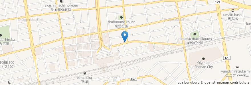 Mapa de ubicacion de サンミッシェル en 일본, 가나가와현, 平塚市.