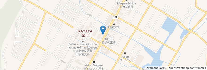 Mapa de ubicacion de 吉野家 en 日本, 滋賀県, 大津市.