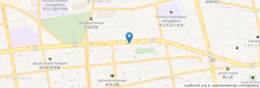 Mapa de ubicacion de 焼肉 でん en Japon, Préfecture De Kanagawa, Hiratsuka.