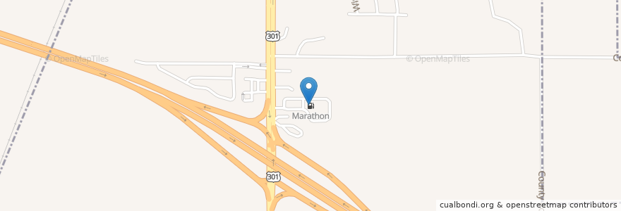 Mapa de ubicacion de Marathon en Amerika Syarikat, Florida, Sumter County, Wildwood.