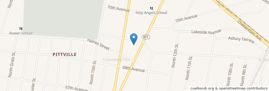 Mapa de ubicacion de Voice Deliverance Worship Center en United States, Pennsylvania, Philadelphia County, Philadelphia.