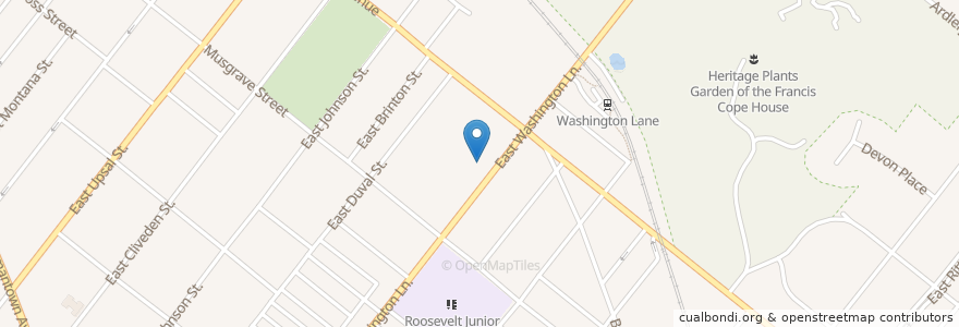 Mapa de ubicacion de Zion Hill C.O.G.I.C. en États-Unis D'Amérique, Pennsylvanie, Philadelphia County, Philadelphia.