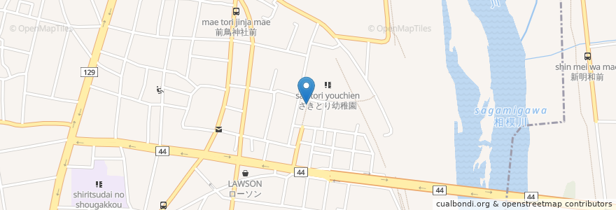 Mapa de ubicacion de 前鳥神社 en ژاپن, 神奈川県, 平塚市.