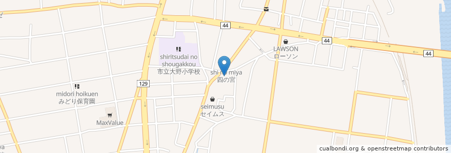 Mapa de ubicacion de 円通山 大会寺 en 日本, 神奈川県, 平塚市.
