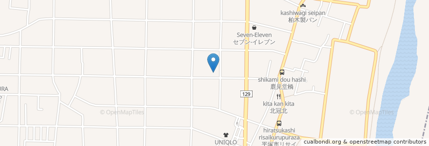 Mapa de ubicacion de 大正浪漫亭 en Япония, Канагава, Хирацука.