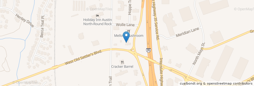 Mapa de ubicacion de Rudy's Country Store & Bar-B-Q en الولايات المتّحدة الأمريكيّة, تكساس, Round Rock, Williamson County.