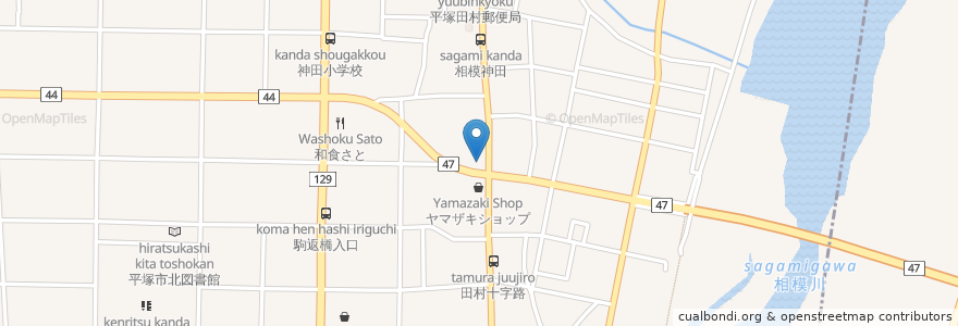 Mapa de ubicacion de 田島歯科医院 en Japão, 神奈川県, 平塚市.