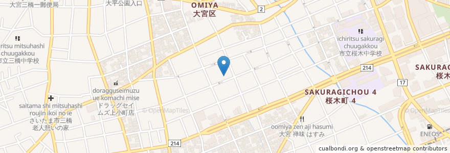 Mapa de ubicacion de 小児科金子医院 en 日本, 埼玉県, さいたま市, 大宮区.