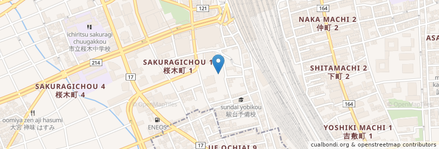 Mapa de ubicacion de 桜木保育園 en اليابان, 埼玉県, さいたま市, 大宮区.