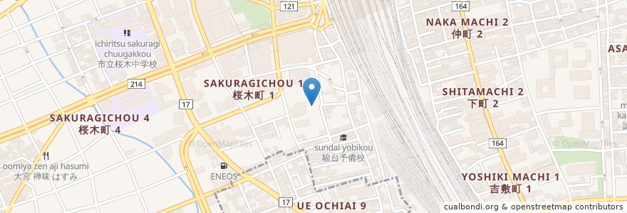 Mapa de ubicacion de 私立あおぞらウィンクルム保育園 en Japan, Präfektur Saitama, Saitama, 大宮区.