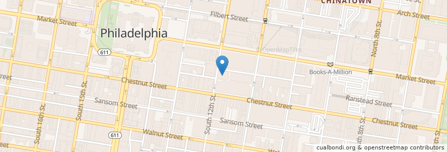 Mapa de ubicacion de Mazzoni Center en アメリカ合衆国, ペンシルベニア州, Philadelphia County, フィラデルフィア.