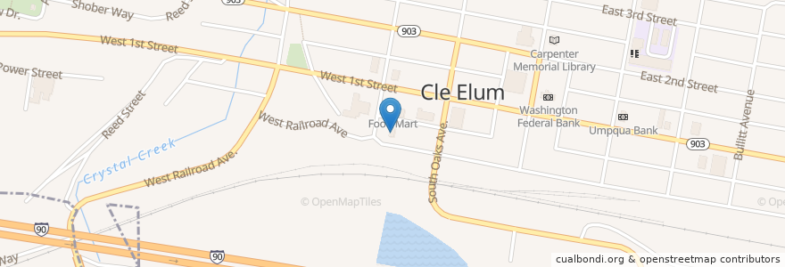 Mapa de ubicacion de Lentine's Italian Restaurant en Amerika Birleşik Devletleri, Vaşington, Kittitas County, Cle Elum.