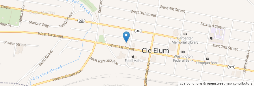 Mapa de ubicacion de MaMa Vallone's Steak House & Inn en ایالات متحده آمریکا, واشنگتن, Kittitas County, Cle Elum.