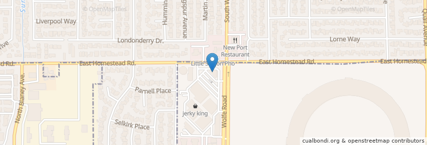 Mapa de ubicacion de Bank of the West en Amerika Syarikat, California, Santa Clara County, Cupertino, Sunnyvale.