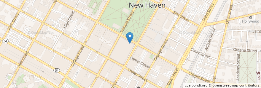 Mapa de ubicacion de NHPD en Stati Uniti D'America, Connecticut, New Haven County, New Haven.