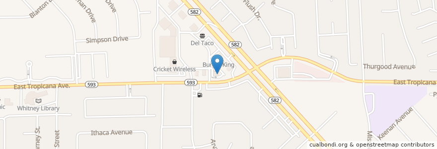 Mapa de ubicacion de Starbucks en 美利坚合众国/美利堅合眾國, 内华达州 / 內華達州, Clark County, Whitney.