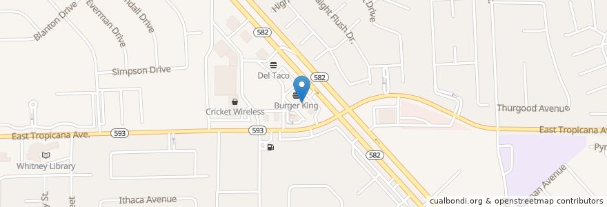 Mapa de ubicacion de 7-Eleven en アメリカ合衆国, ネバダ州, Clark County, Whitney.