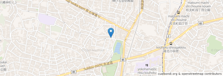 Mapa de ubicacion de 露木クリニック en Japan, Präfektur Kanagawa, Yokohama, 港北区.