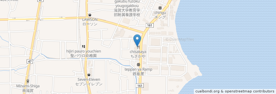 Mapa de ubicacion de ちさかや en Japan, Präfektur Shiga, 大津市.