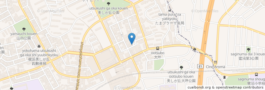 Mapa de ubicacion de 炭焼き漁師小屋料理 ひもの屋 en Japonya, 神奈川県, 川崎市, 青葉区, 宮前区.