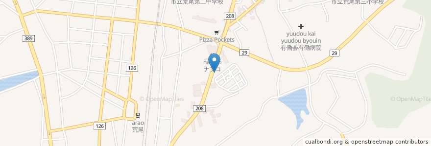 Mapa de ubicacion de 紅の豚 en Japon, Préfecture De Kumamoto, 荒尾市.