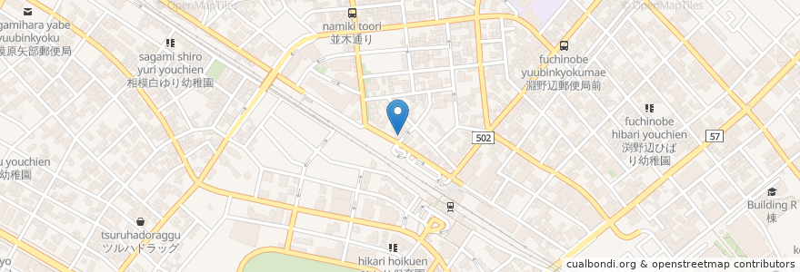 Mapa de ubicacion de きらぼし銀行 en Япония, Канагава, Сагамихара, Тюо.