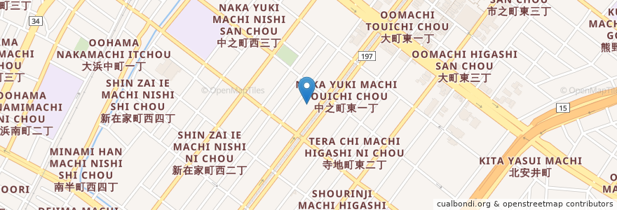 Mapa de ubicacion de 木曽路 en 일본, 오사카부, 사카이시, 堺区.