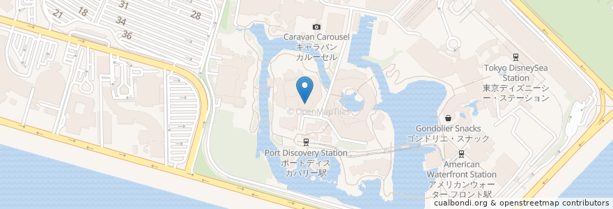 Mapa de ubicacion de Mermaid Lagoon Theater en Japan, Chiba Prefecture, Urayasu.