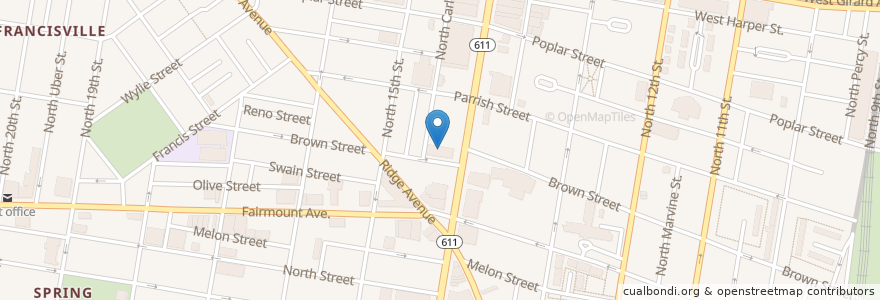 Mapa de ubicacion de United Methodist Neighbors en 美利坚合众国/美利堅合眾國, 宾夕法尼亚 / 賓夕法尼亞州, Philadelphia County, 費城.