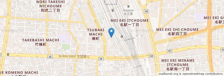 Mapa de ubicacion de かぶらや en Japon, Préfecture D'Aichi, 名古屋市, 中村区.